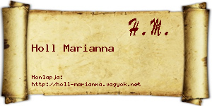 Holl Marianna névjegykártya